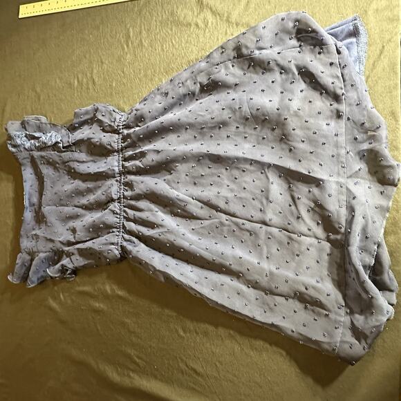 2Hip By Wrapper Girls Dress Blue Dots W/ Under Skirt Size 10 - Picture 7 of 8